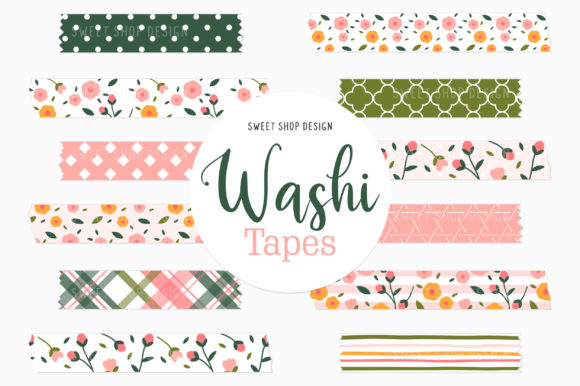 Discover Spring Floral Digital Washi Tape