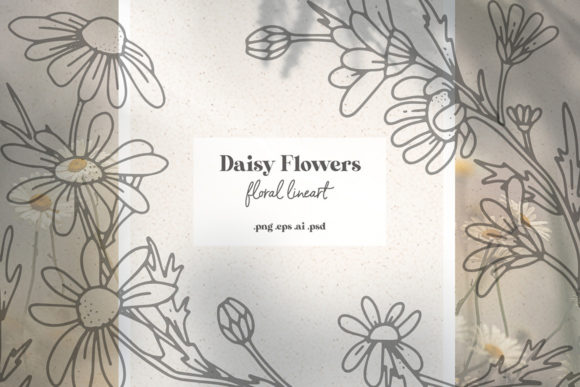 Discover the Beauty of Daisy Flowers in Modern Floral Line Art