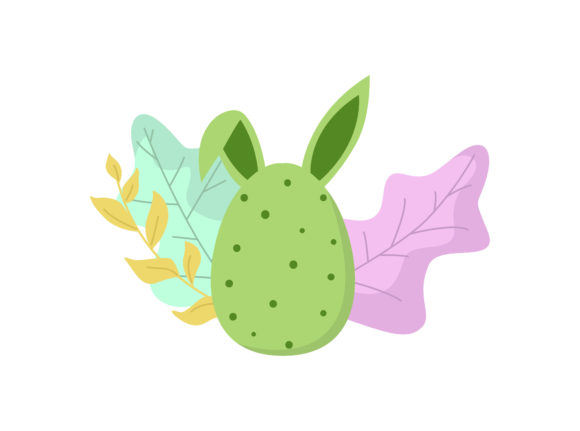 Easter Egg Ears Green Floral Vector: A Versatile Design Solution