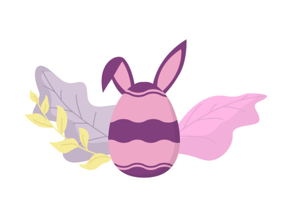 Easter Egg Ears Purple Floral Vector: A Versatile Design Solution