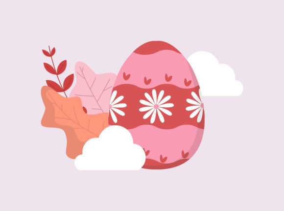 Easter Egg Flowers Floral Cloud Vector: A Versatile Design Solution
