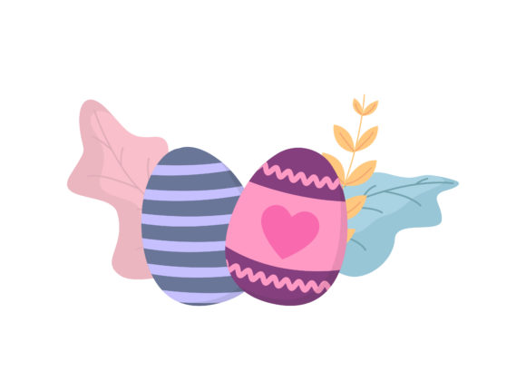 Easter Eggs Purple Blue Floral Vector: A Versatile Design Solution