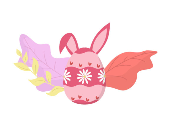 Embrace Creativity with Easter Egg Ears Pink Floral Vector: A Versatile Design Solution