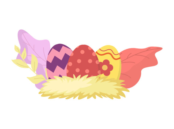 Enhance Your Designs with Easter Eggs Red Colorful Floral Vector