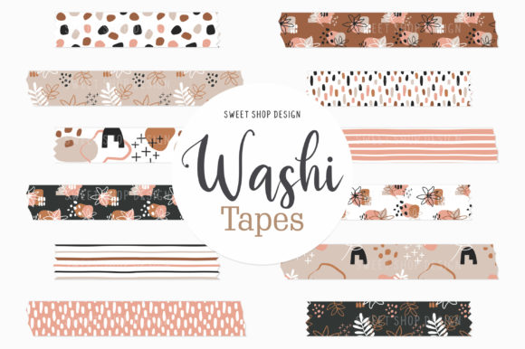 Enhance Your Digital Planner with Abstract Floral Washi Tape