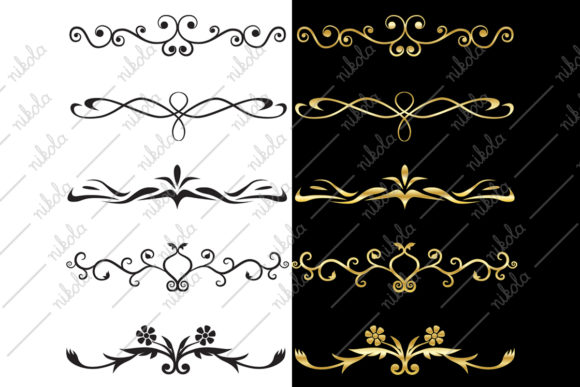 Enhancing Your Designs with Floral Ornaments, Text Dividers, and Gold Accents