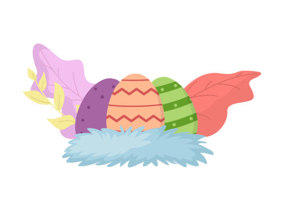 Explore Easter Eggs Green Colorful Floral Vector