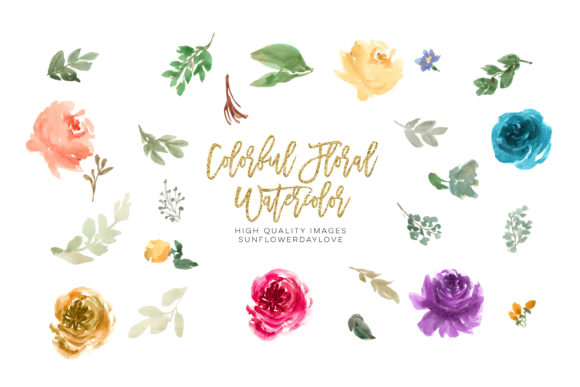 Exploring Watercolor Floral Clipart, Colorful: A Versatile and Artistic Choice