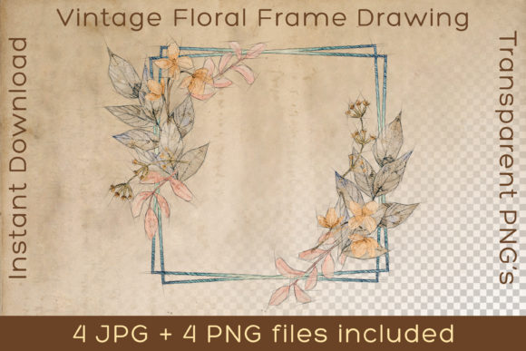 Frame Floral Square Vintage Art Drawing: A Versatile Resource for Creative Projects