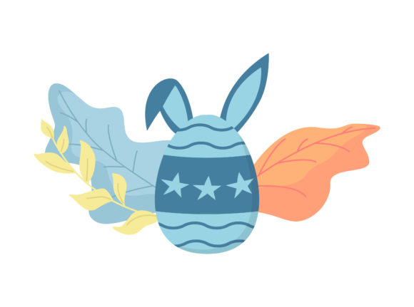 Unlocking Creativity with Easter Egg Ears Blue Floral Vector: A Versatile Design Solution