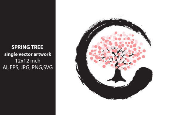 Unlocking Creativity with Floral Tree, SINGLE VECTOR ARTWORK
