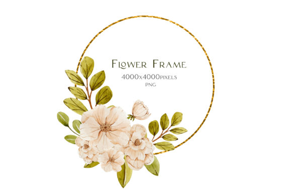 Watercolor Floral Wreath of Pink Flower: A Versatile Design Element