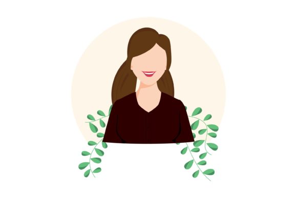Woman Long Hair Background Floral: A Versatile Design for Your Creative Projects